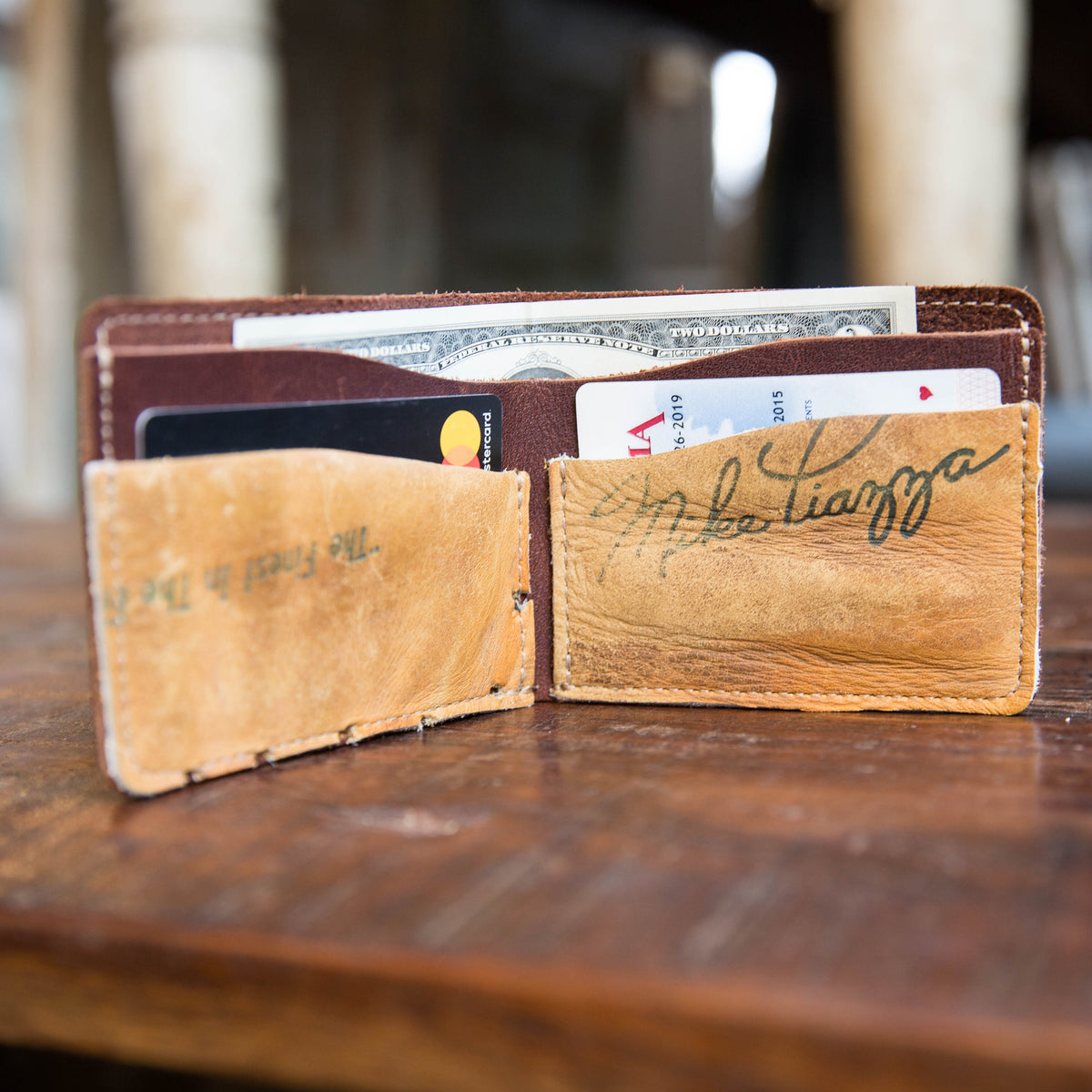 The Behemoth of Bust ~ VINTAGE BASEBALL GLOVE BIFOLD WALLET