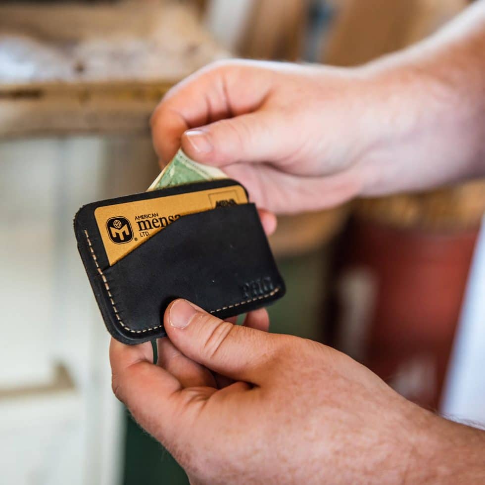 The Charleston Personalized Fine Leather Triple Sleeve Front Pocket Wallet Best Seller