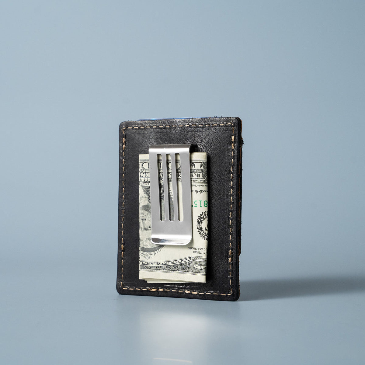The Trey Money Clip Front Pocket Fine Leather Wallet