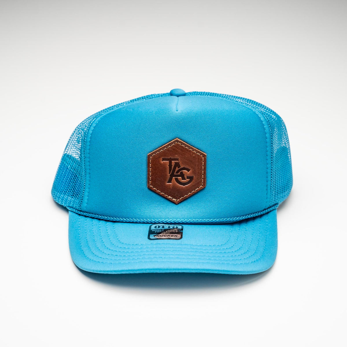 Debossed Heat Pressed - OTTO CAP 39-165 5 Panel Neon High Crown Mesh Back Trucker Hat ~ Customized with YOUR LOGO