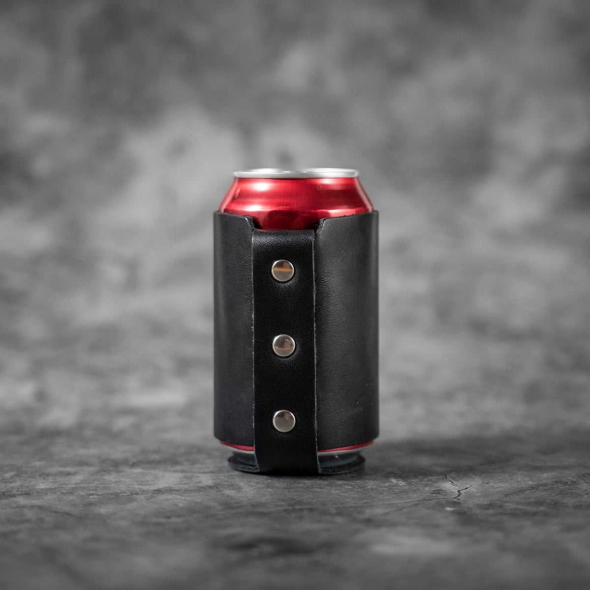 The Blitz Collegiate Can Coozie Alabama - Full-Grain Leather