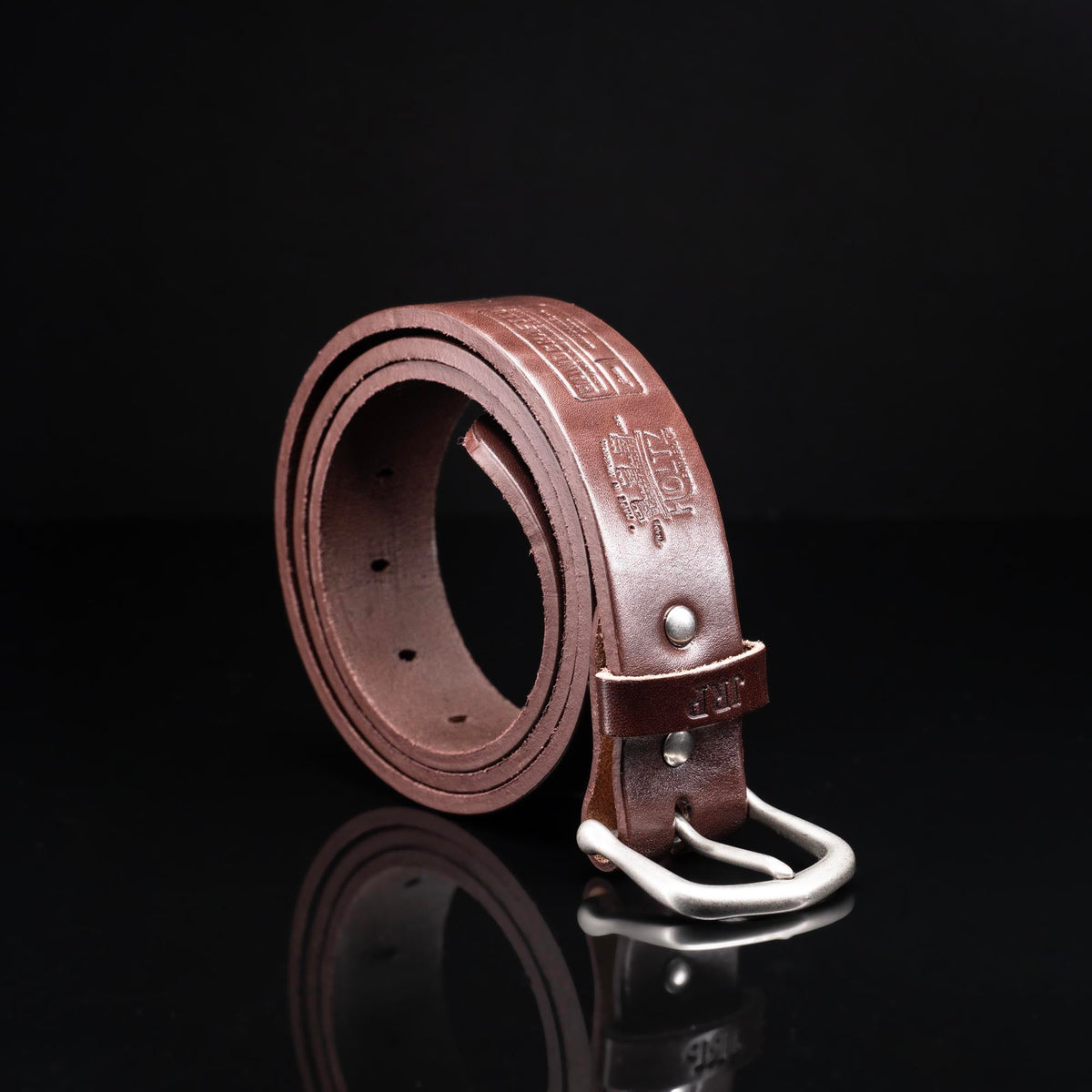 Personalized Bridle Leather Men&#39;s Casual Belt – Square Nickel or Brass Buckle