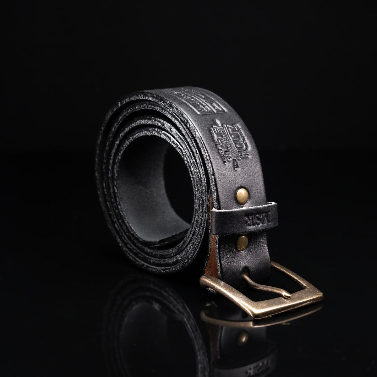 Personalized Bridle Leather Men&#39;s Casual Belt – Square Nickel or Brass Buckle