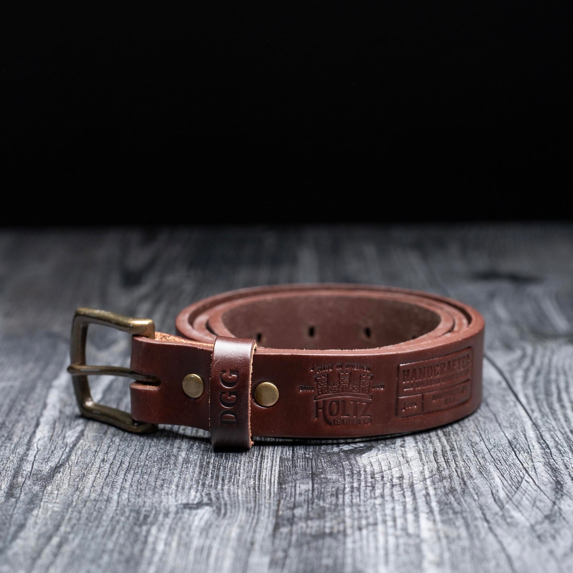 Fine Leather Men's Dress Belt Handcrafted from Bridle Leather - Holtz Co. Fine Leather Men's Dress Belt Handcrafted from Bridle Leather - Holtz Co.