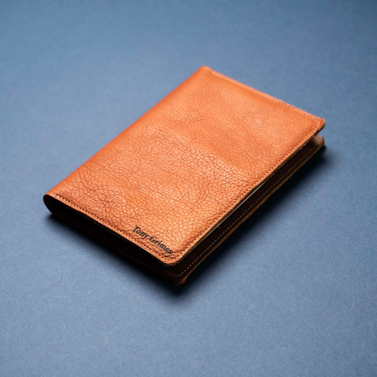 Personalized Leather Journal with Shrunken Bison Leather Cover - The Scholar