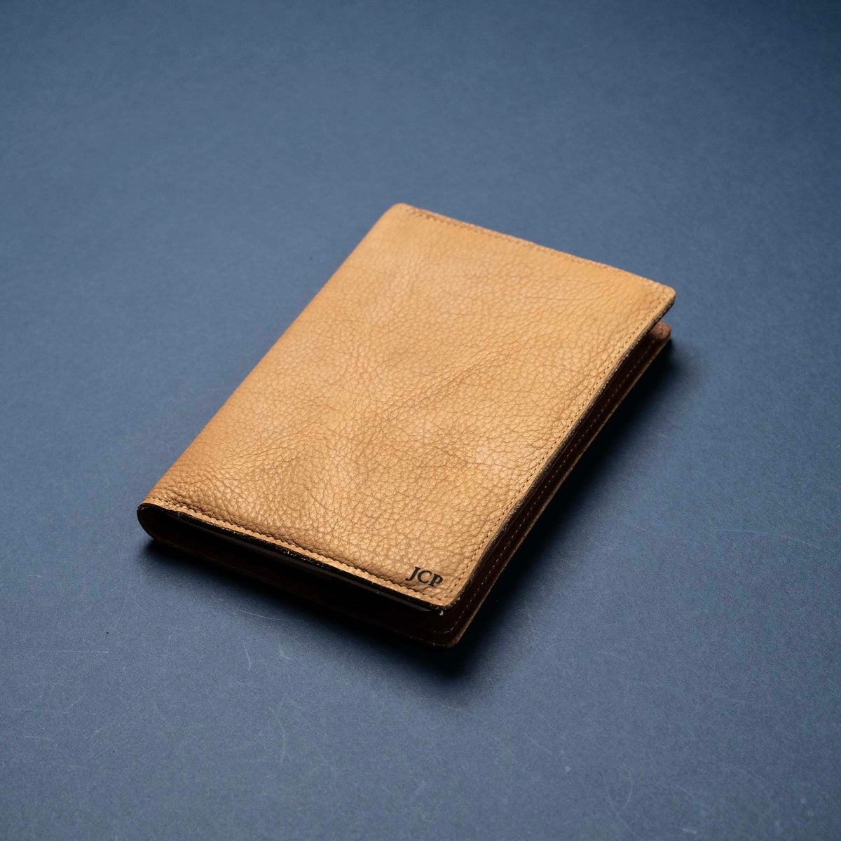 Personalized Leather Journal with Shrunken Bison Leather Cover - The Scholar
