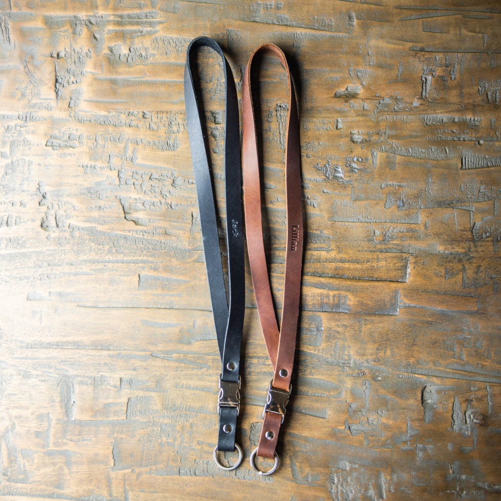 The Engineer – Personalized Fine Leather Lanyard – Badge Holder Keychain