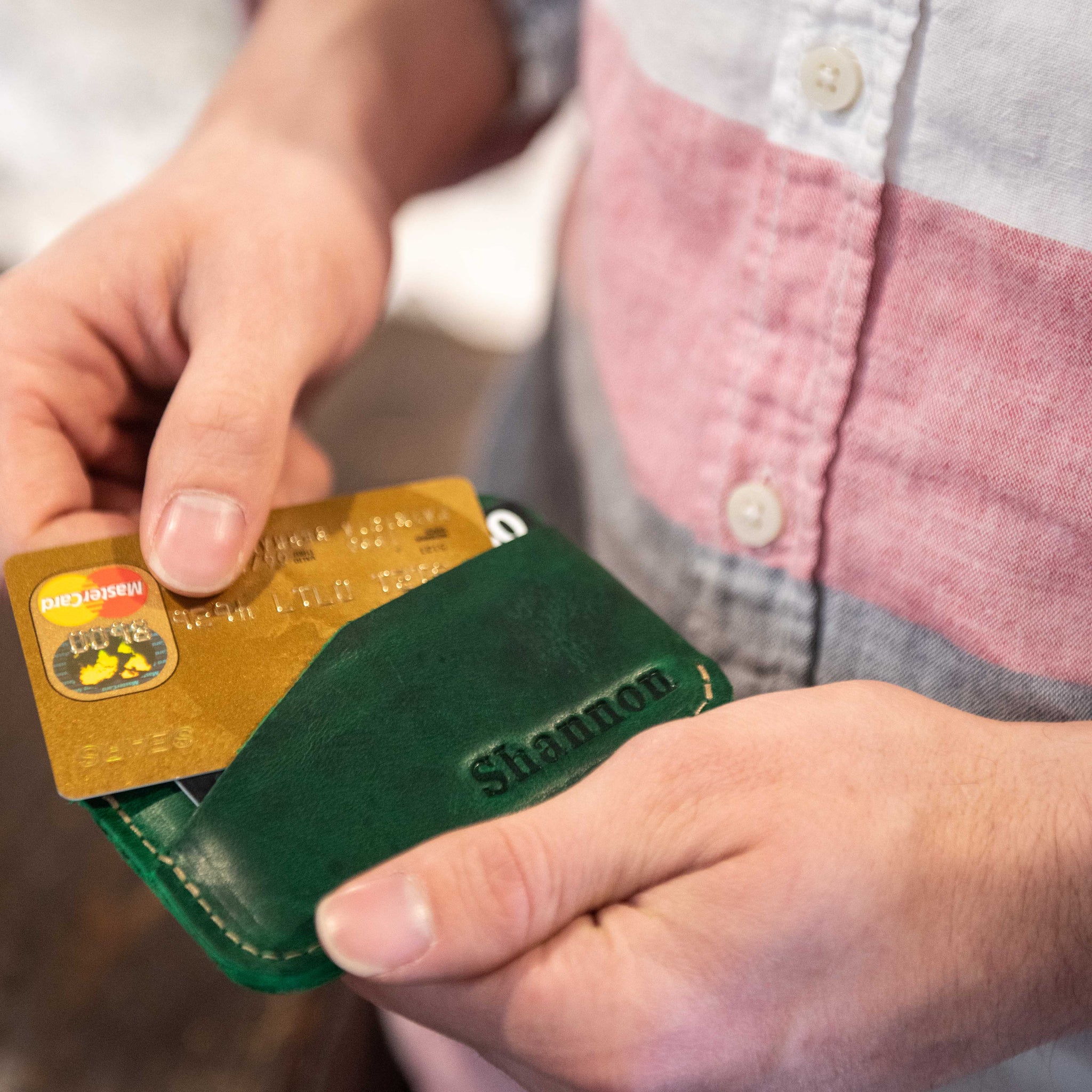 Personalized Slim Front Pocket Wallet - The Charleston Triple Sleeve