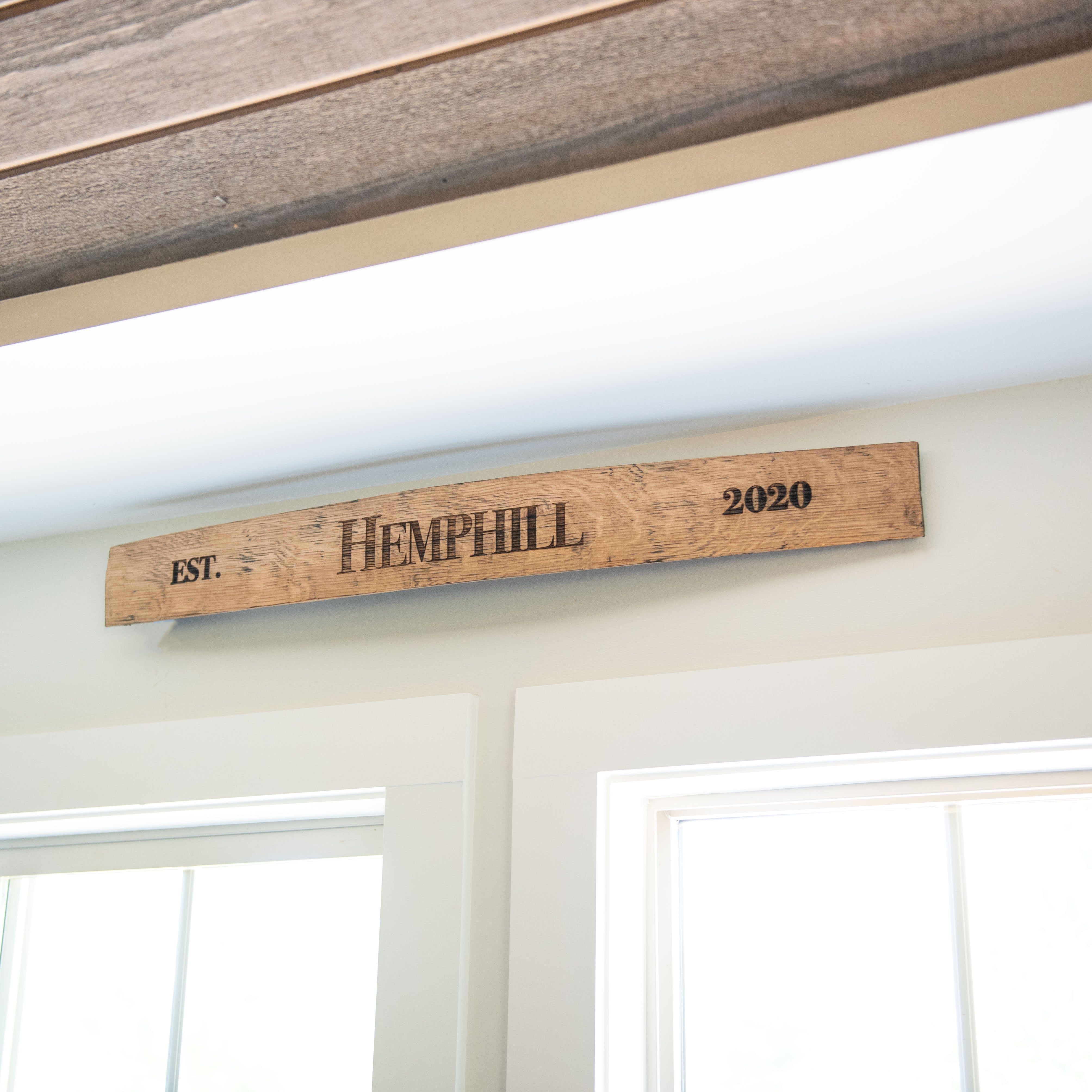 Personalized Family Name Sign From Tennessee Whiskey Barrel Stave