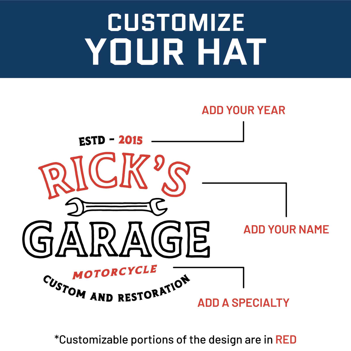 Custom Garage Hat Vintage Ink™ - Yupoong 6606 Trucker Hat