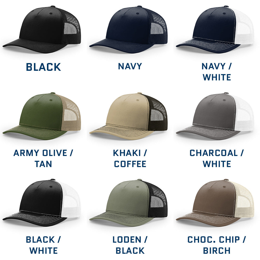Vintage Ink™ Customized with Your Logo ~ Richardson 112FP Five Panel Trucker Hat