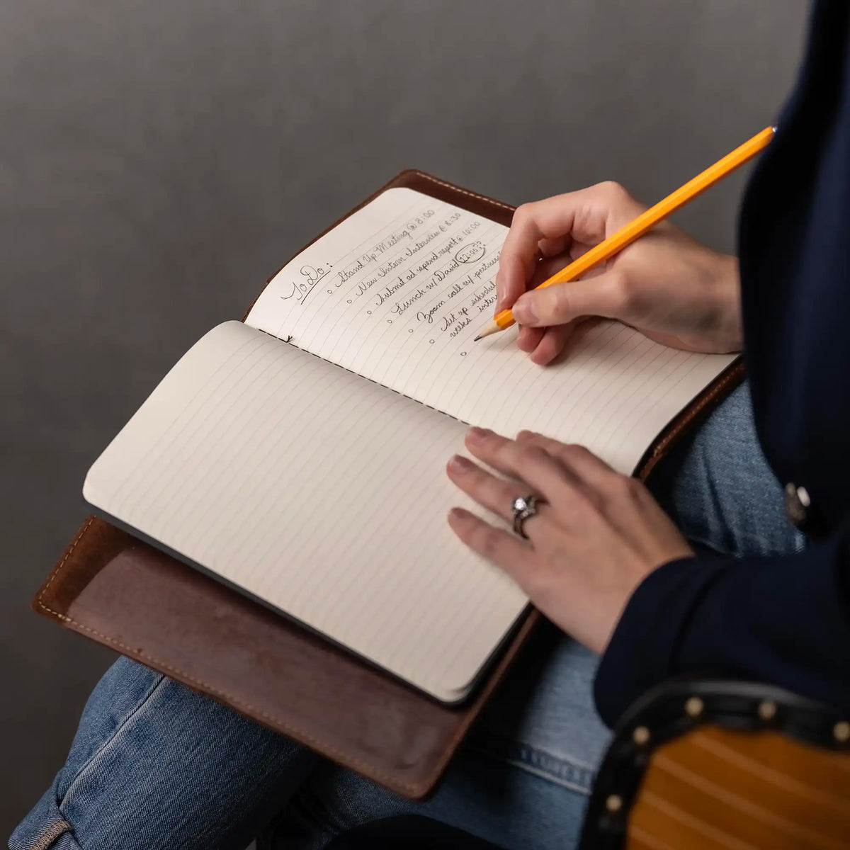 The Inventor Personalized Fine Leather A5 Moleskine Journal Diary - With Logo
