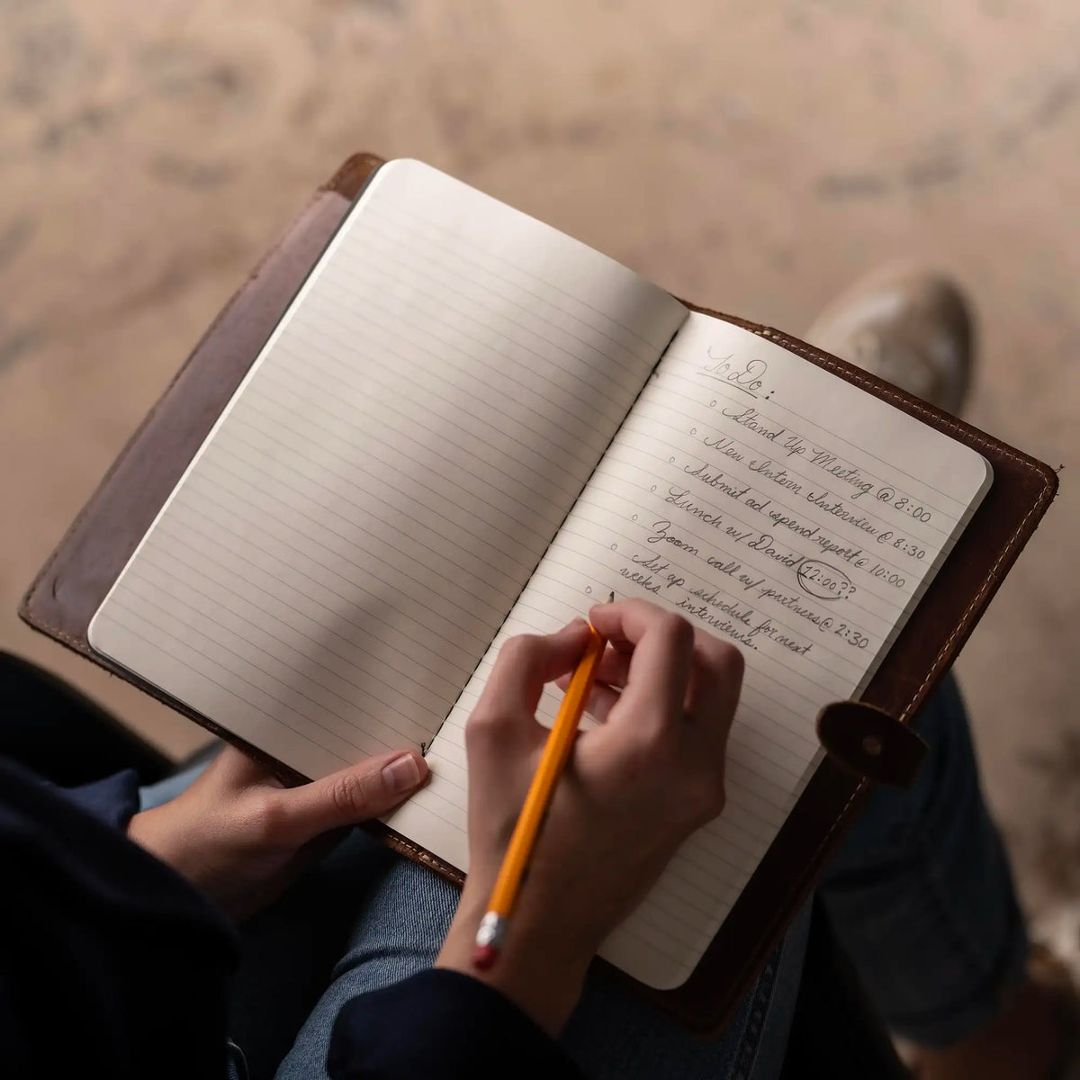 The Inventor Personalized Fine Leather A5 Moleskine Journal Diary - With Logo