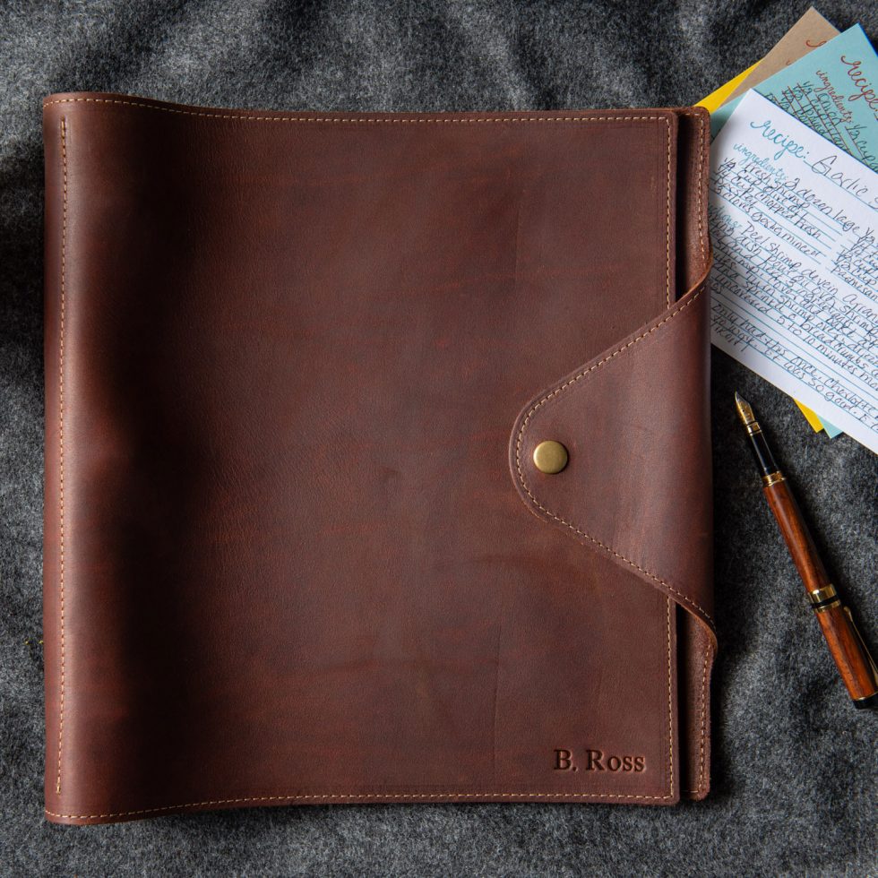 Genuine Leather Folder Personalized Leather 3-Ring Binder Portfolio | Triple Moon Embossed Design, Holds A4/Letter Paper | Custom Initials Genuine Leather Folder Personalized Leather 3-Ring Binder Portfolio | Triple Moon Embossed Design, Holds A4/Letter Paper | Custom Initials