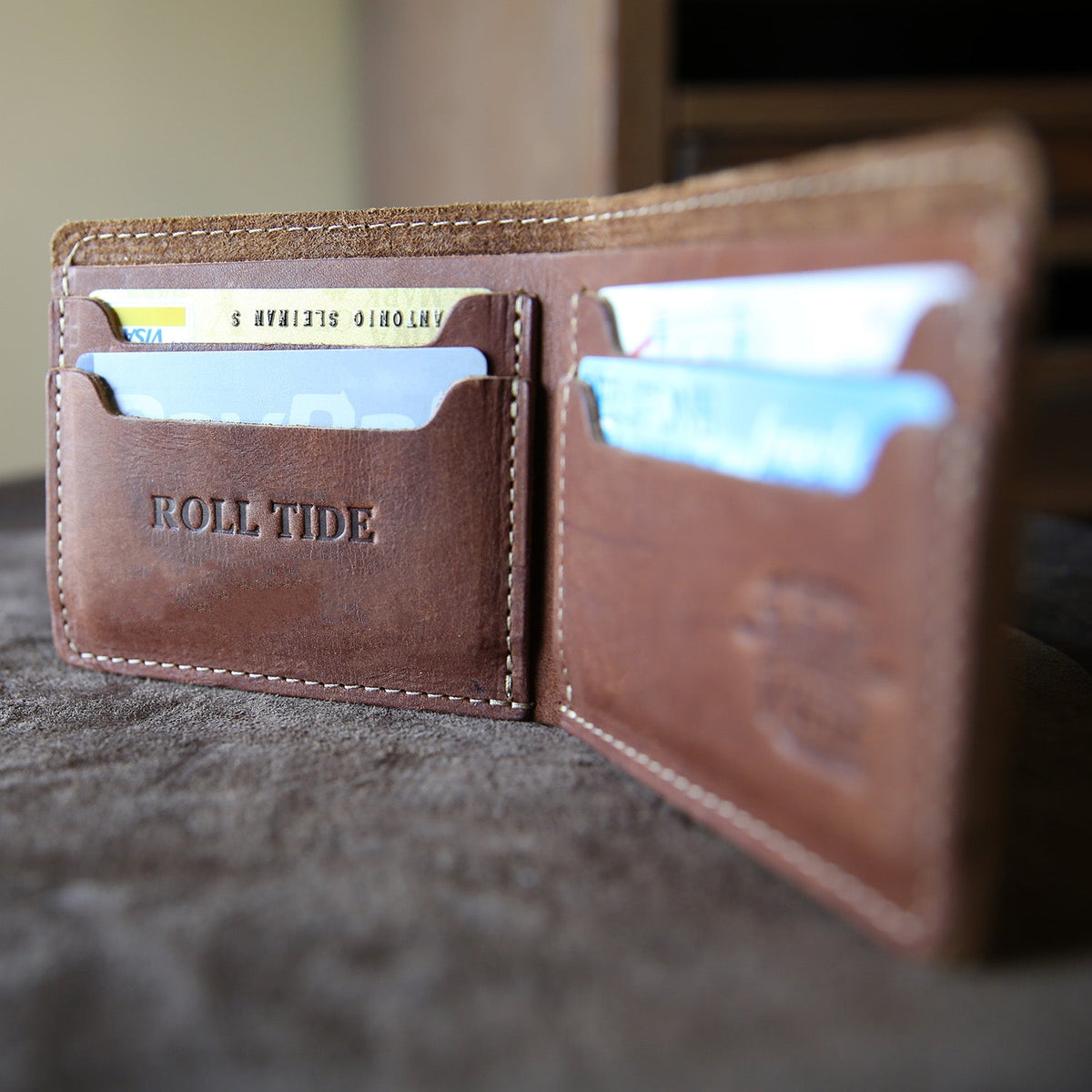 The Officially Licensed Alabama Big Dixie Fine Leather BiFold Wallet