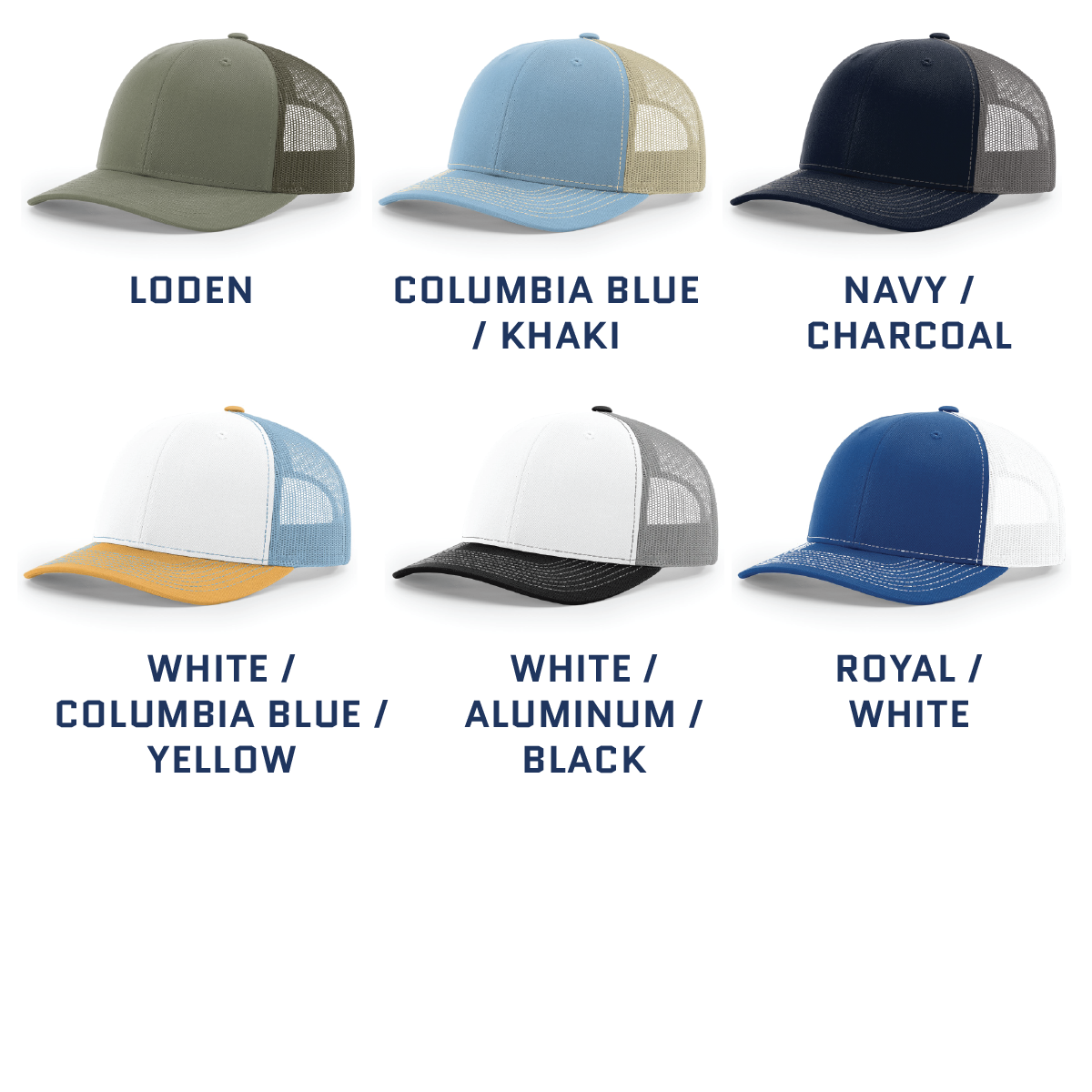 Richardson 112 Custom Trucker Offset Leather Patch Hat with YOUR LOGO – Customized