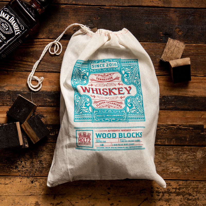 Tennessee Whiskey Barrel Flavor Enhancers - Barrel Wood Blocks For Smoking