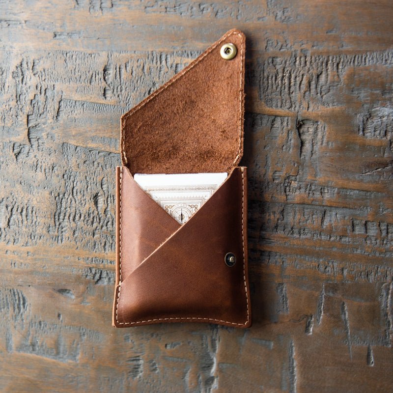 Fine Leather Playing Card Deck Sleeve