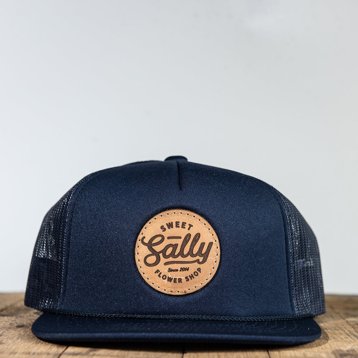 Lasered Leather Patch Foam Trucker Hat ~ Richardson 113 Foam Trucker Cap ~ Customized with YOUR LOGO