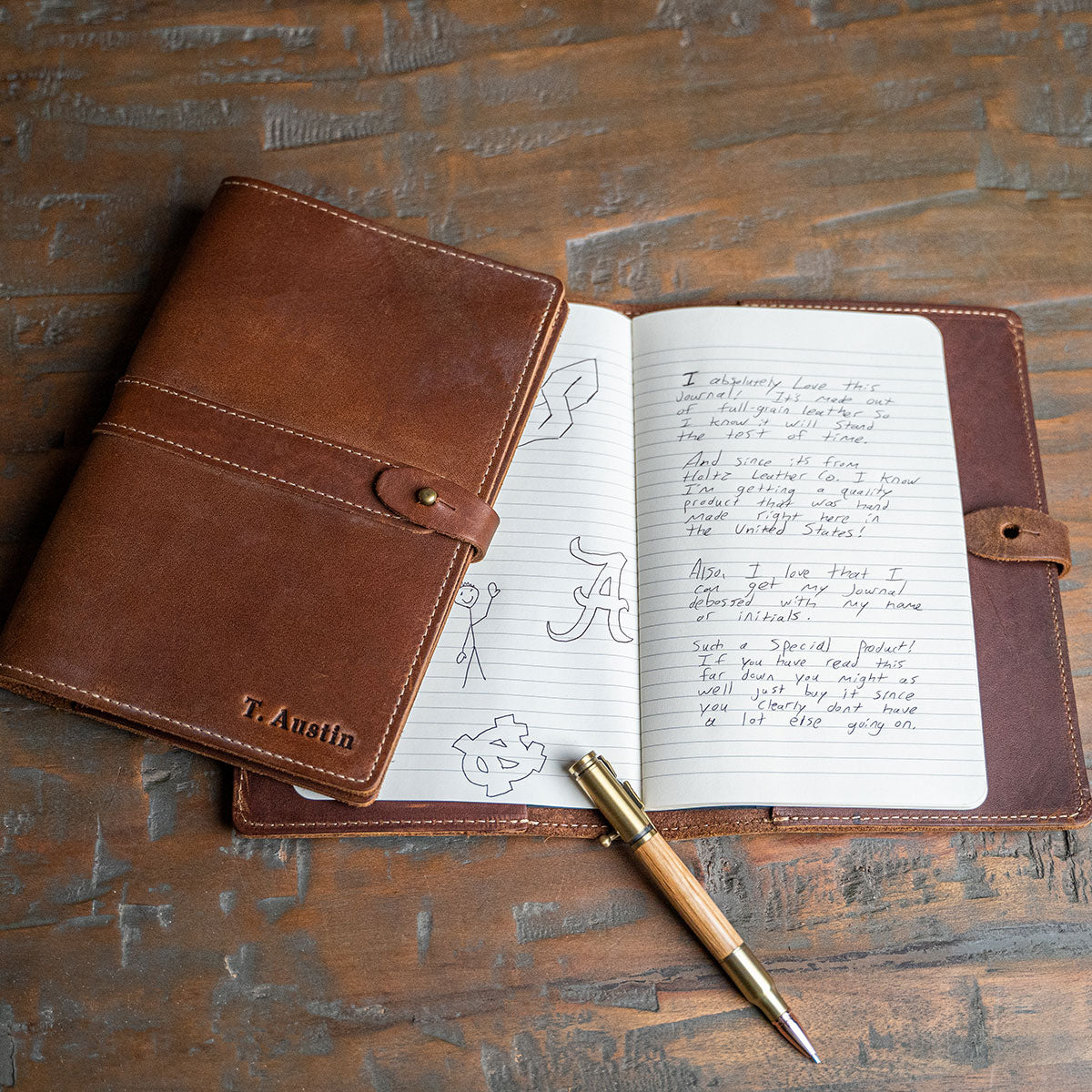 The Inventor Personalized Fine Leather A5 Moleskine Journal Diary - With Logo