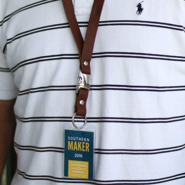 The Engineer – Personalized Fine Leather Lanyard – Badge Holder Keychain