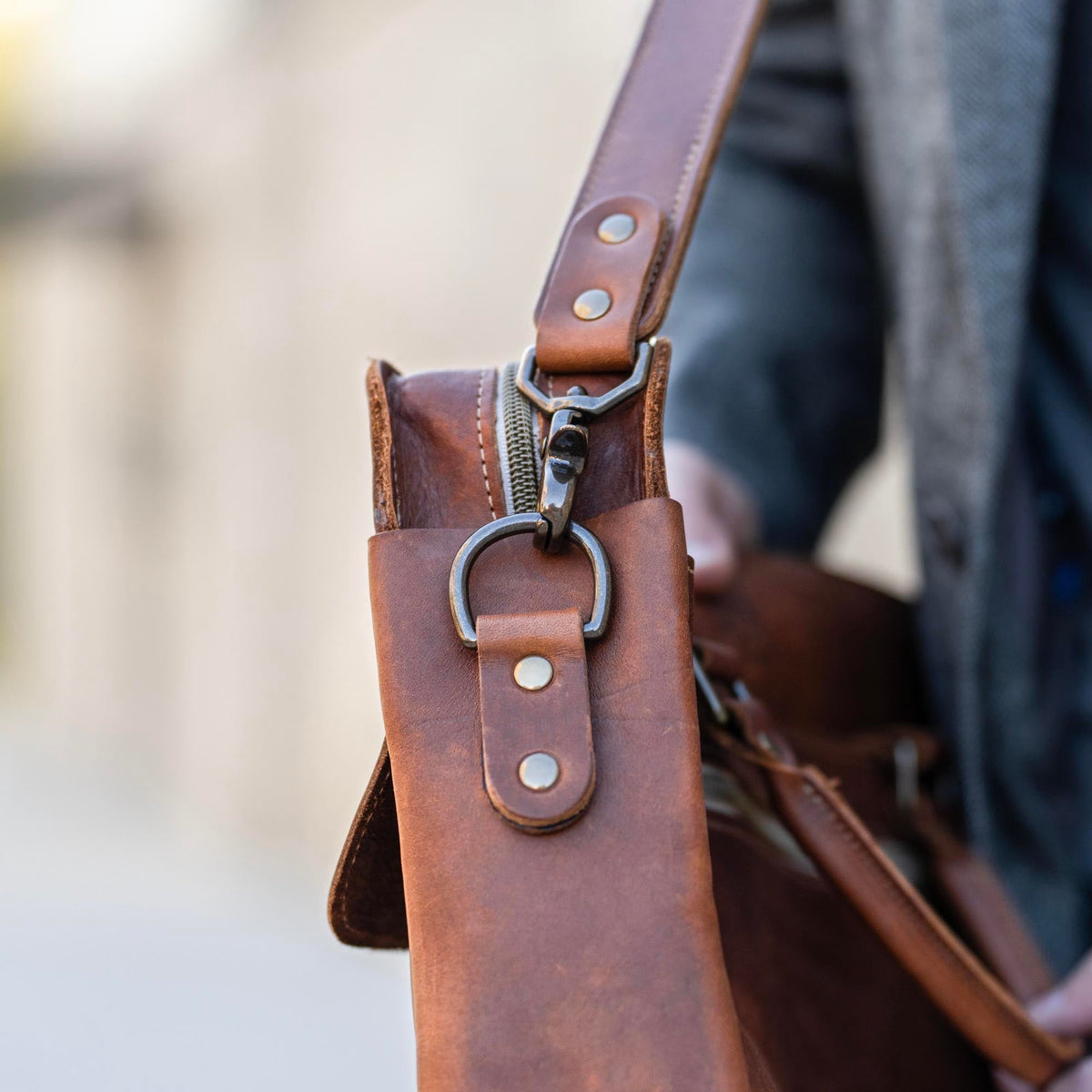 No. 102 Entrepreneur Fine Leather Briefcase & Professional Laptop Bag