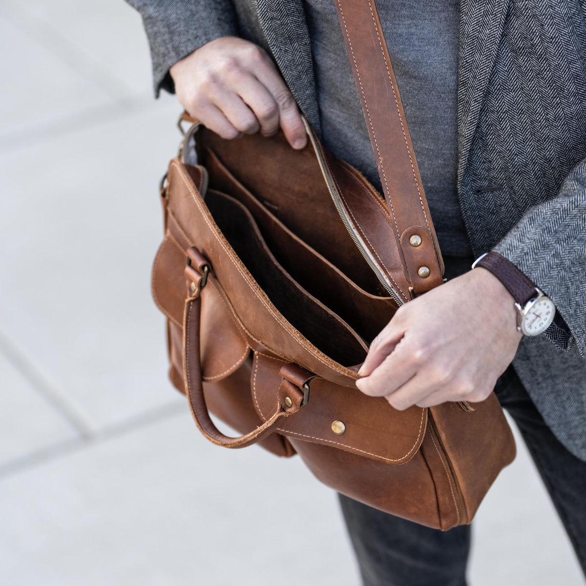 No. 102 Entrepreneur Women's Fine Leather Briefcase & Professional Laptop Bag