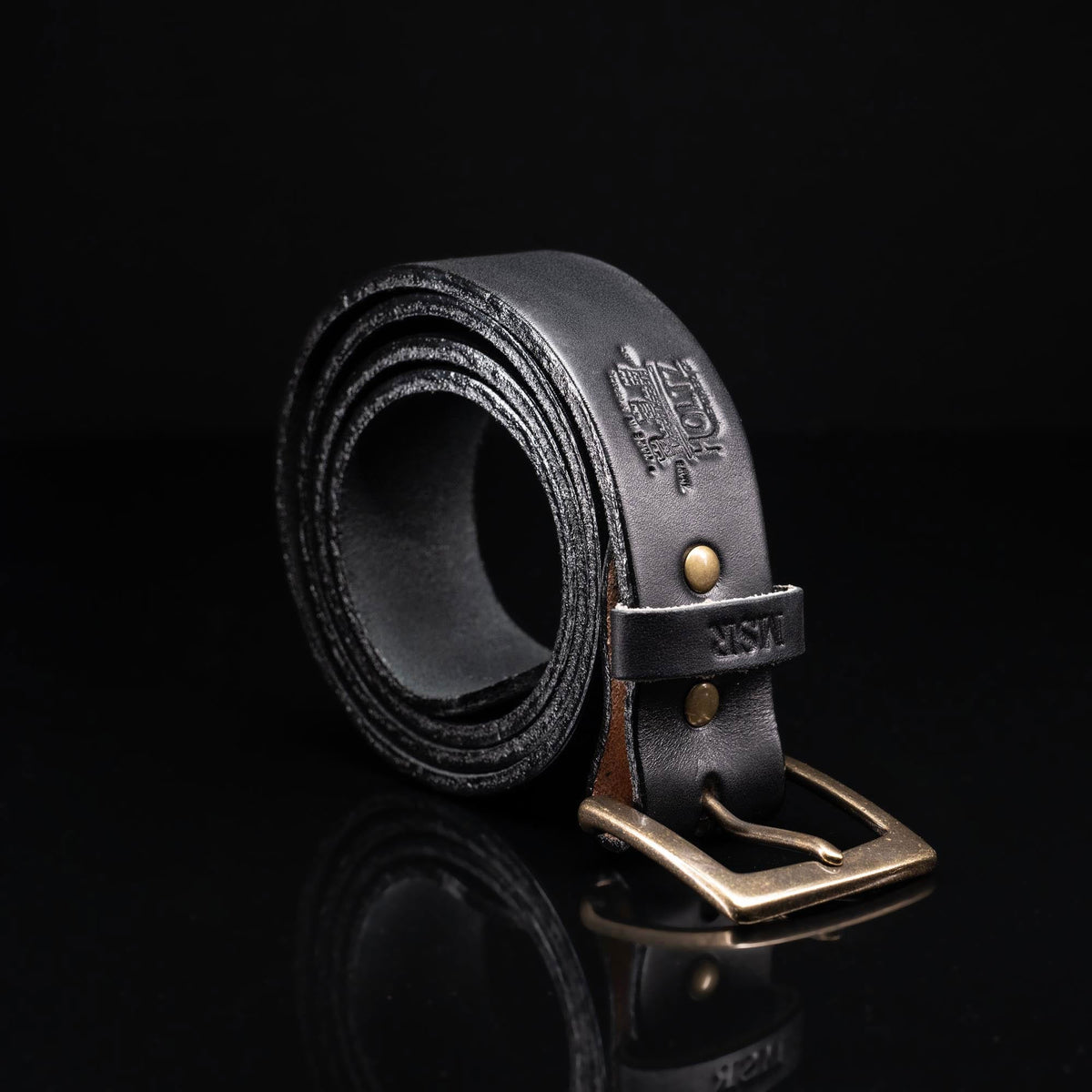 Personalized Bridle Leather Men's Casual Belt – Square Nickel or Brass Buckle