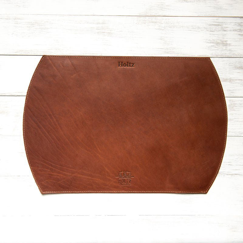 Straight Edged Oval Personalized Fine Leather Placemats