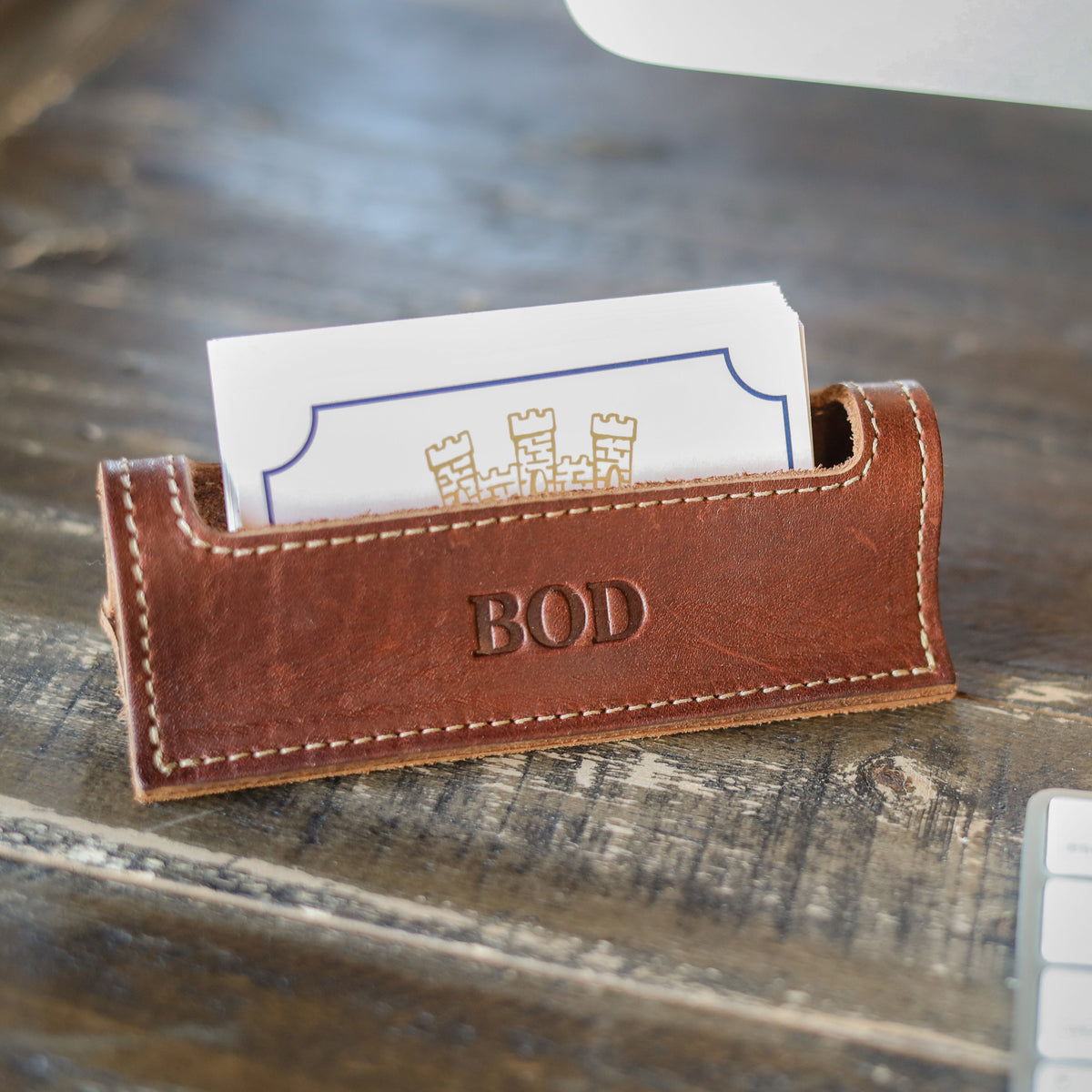 The Ambassador Personalized Fine Leather Business Card Holder