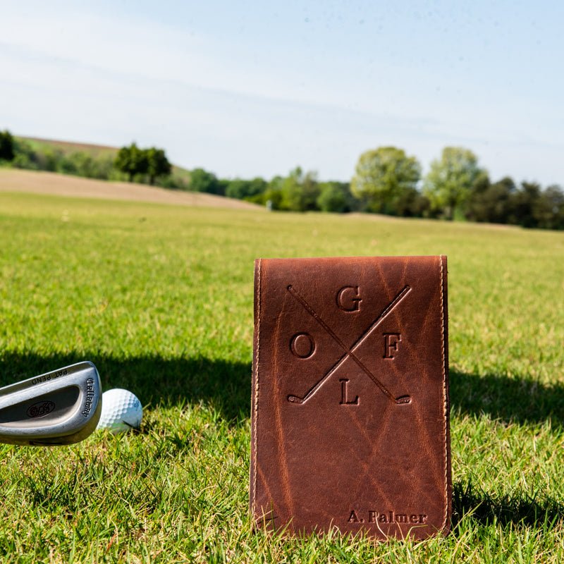 Fine Leather Golf Scorecard Holder Golf Logbook
