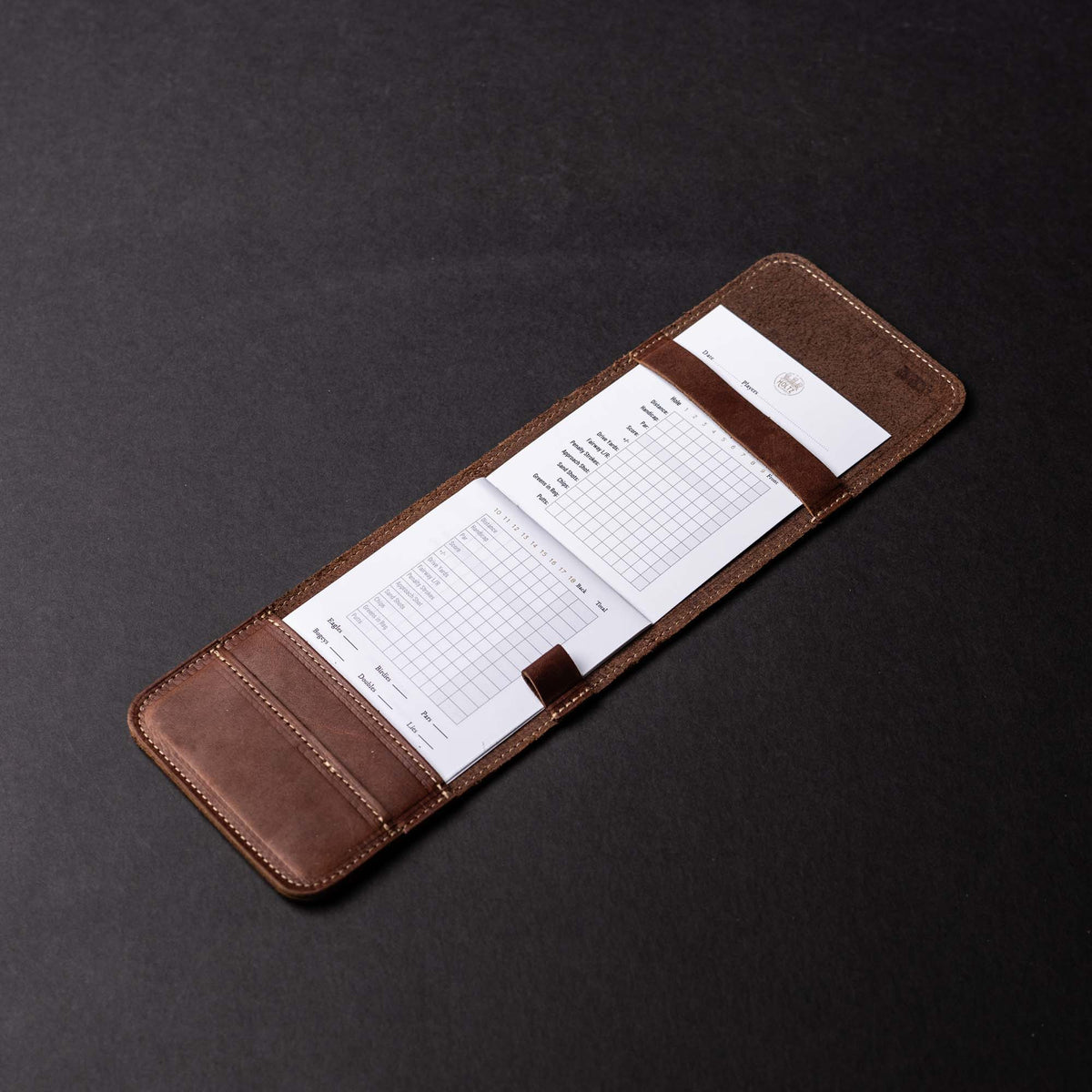 Fine Leather Golf Scorecard Holder Golf Logbook