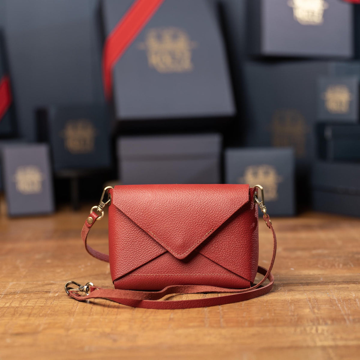 The Cecilia 2.0 - Fine Leather Envelope Purse with Adjustable 3 in 1 Strap