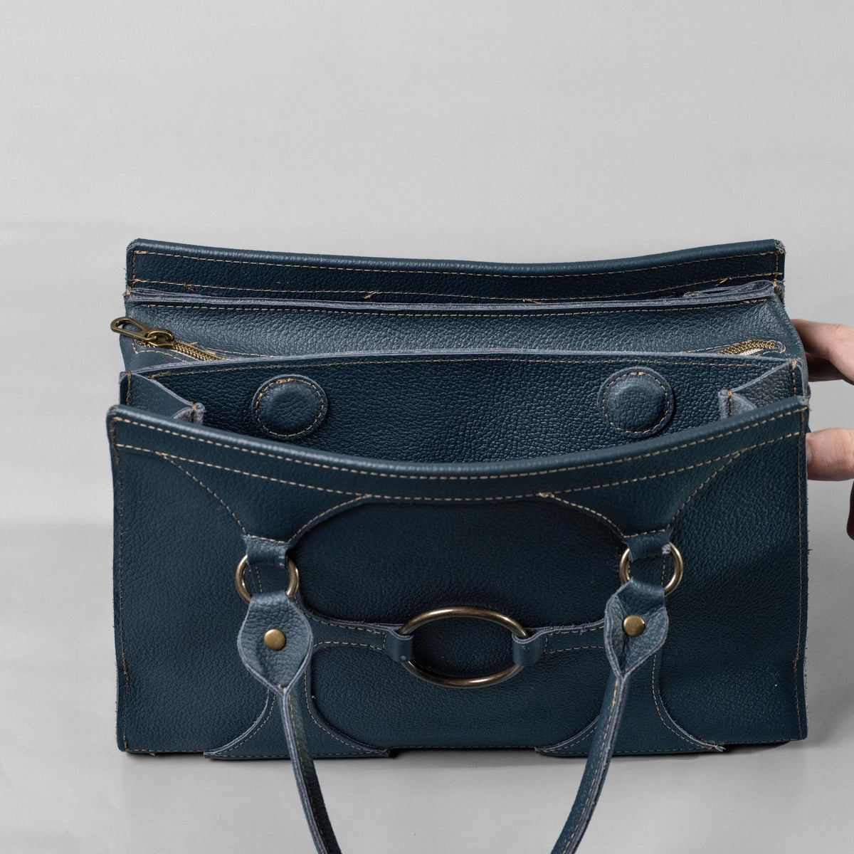 The Ellie Fine Leather Structured Women's Handbag and Crossbody Purse