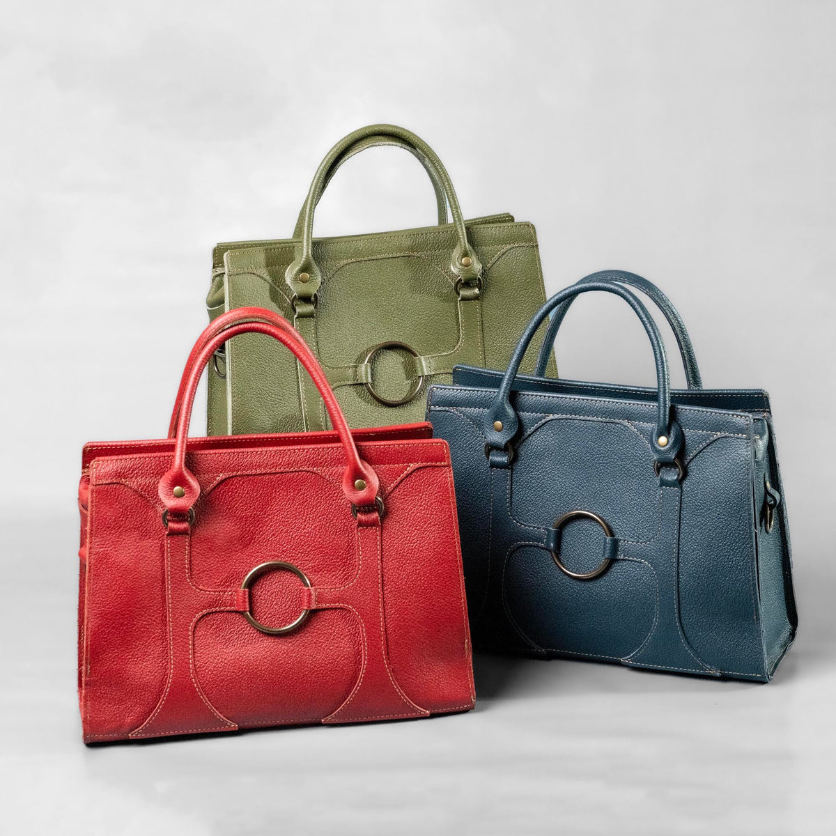 The Ellie Fine Leather Structured Women's Handbag and Crossbody Purse