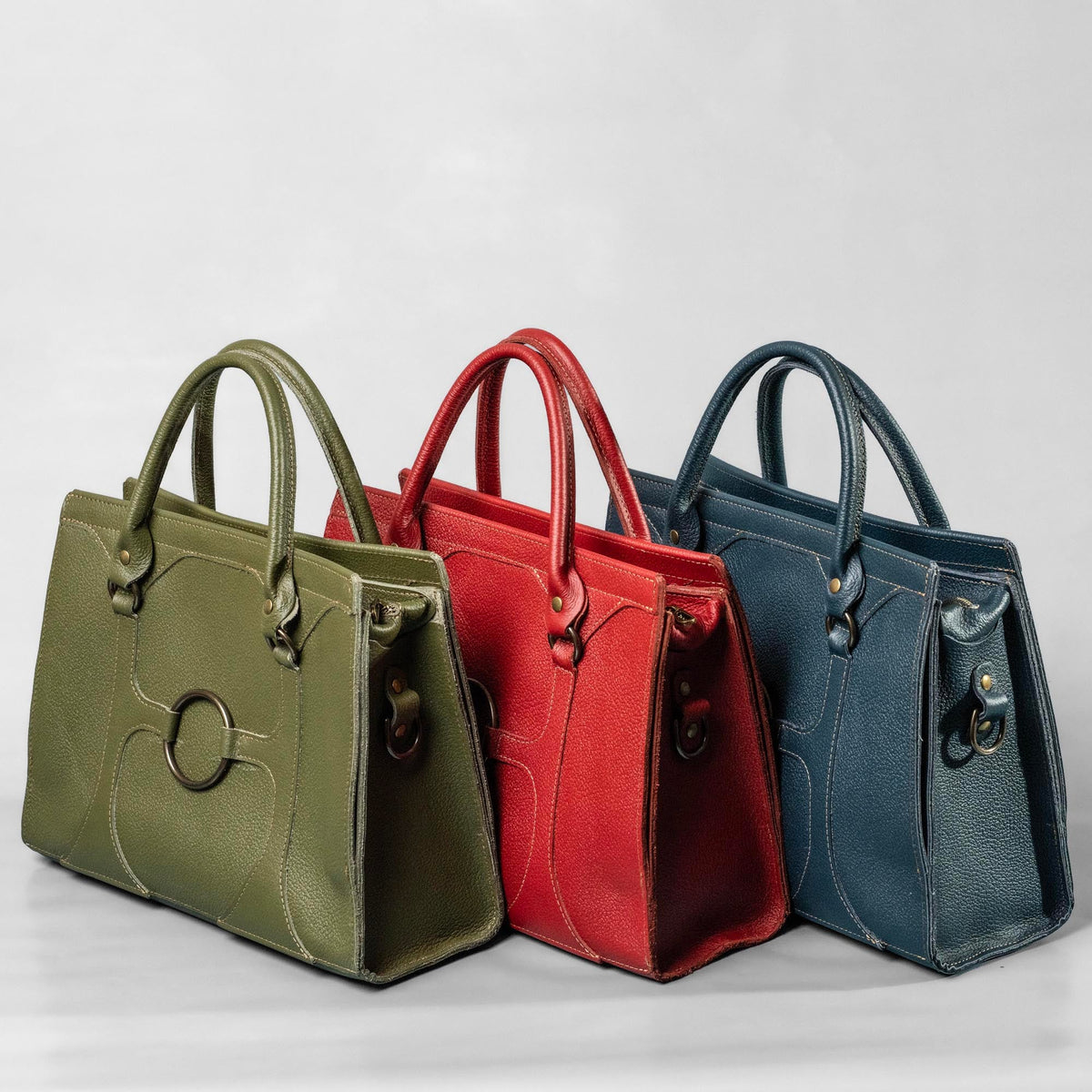 The Ellie Fine Leather Structured Women's Handbag and Crossbody Purse