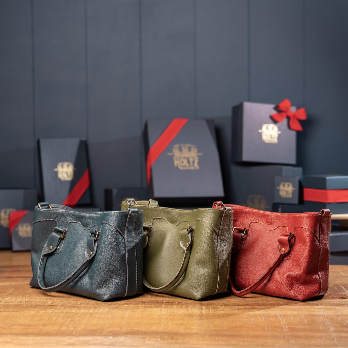 The Florence Fine Leather Structured Tote Crossbody Purse