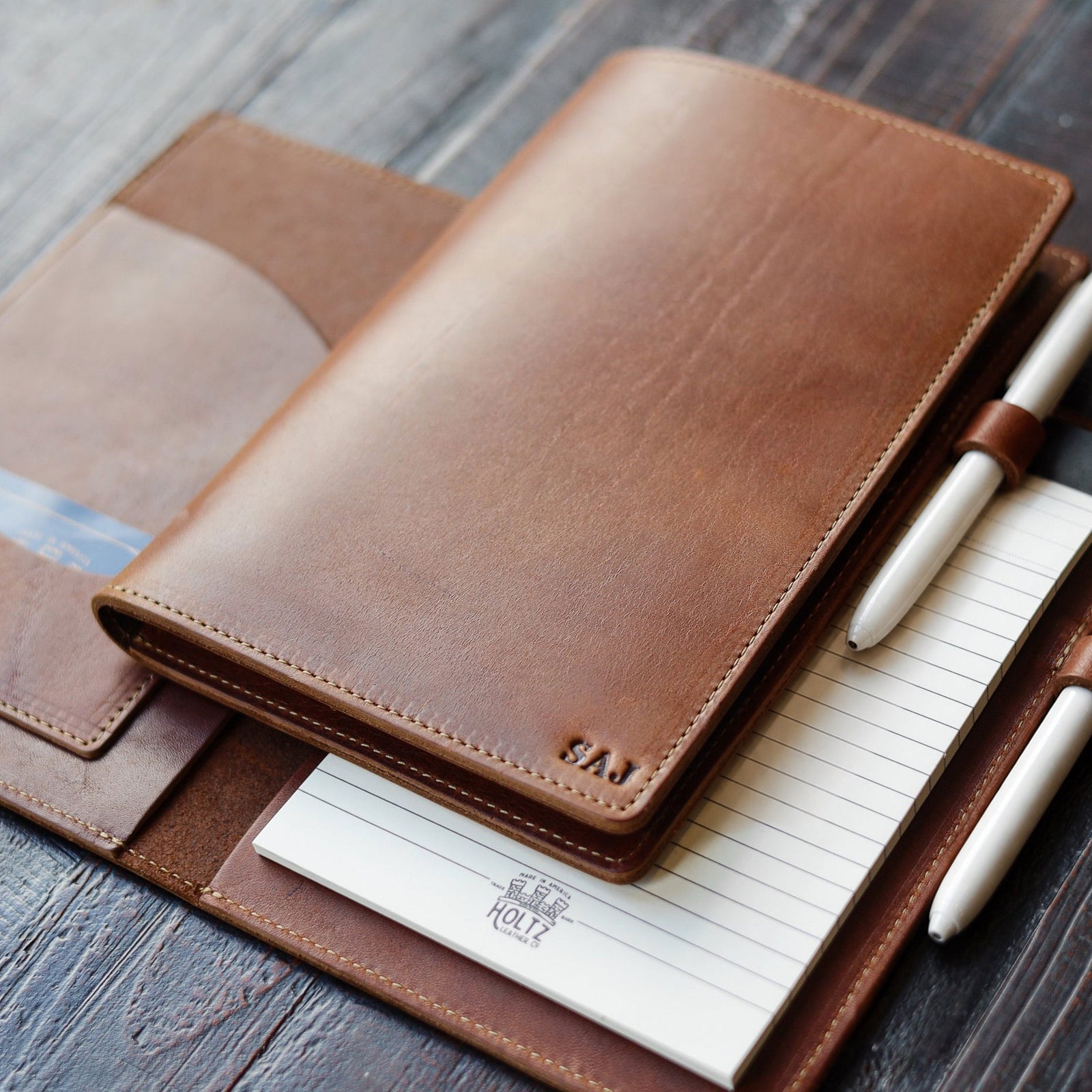 The Ledger Personalized Fine Leather A5 Legal Pad Notebook - Holtz Leather