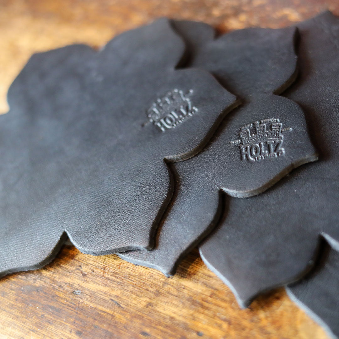 The Magnolia Flower Personalized Fine Leather Coaster Set of 4 Coasters