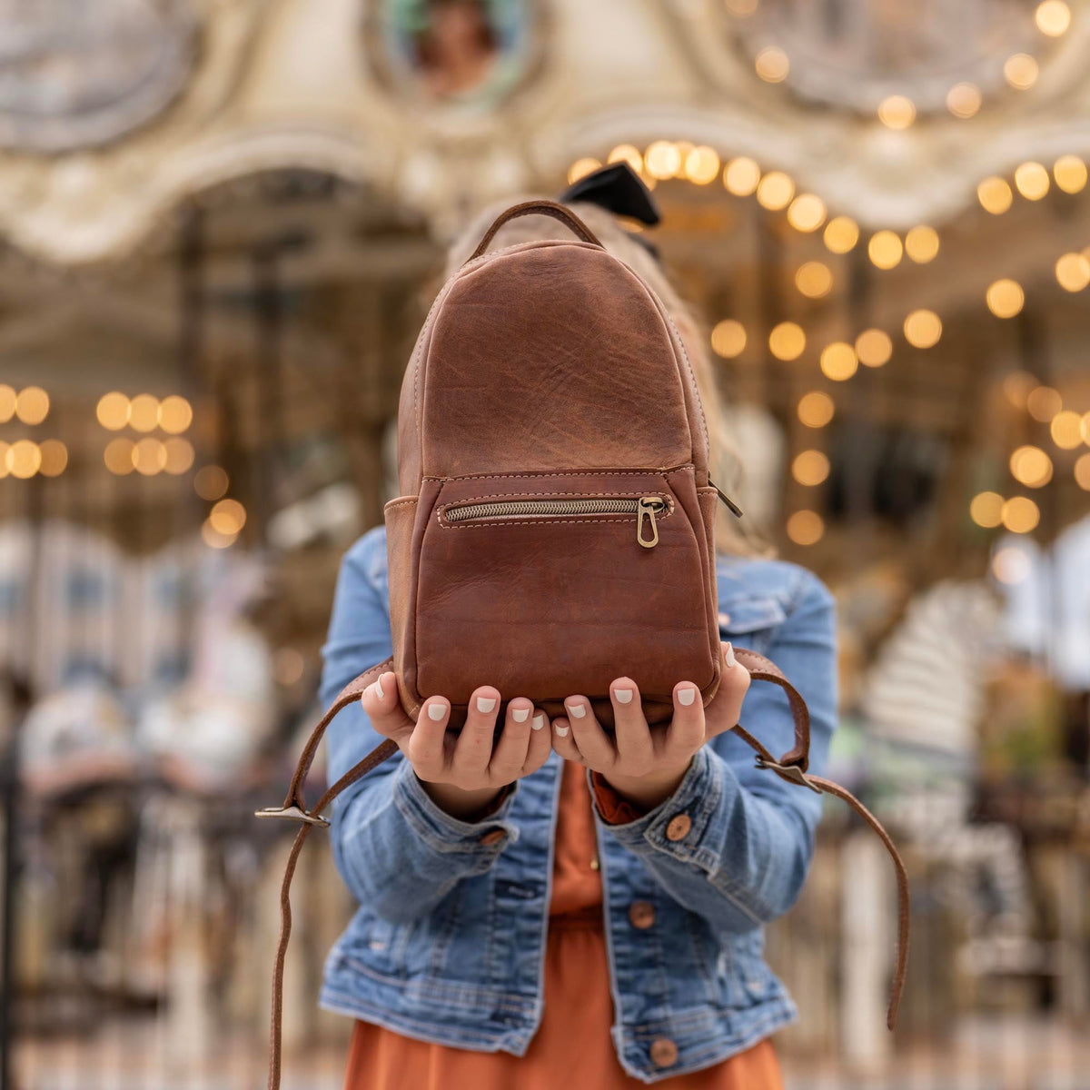 The Mini Della Fine Leather Backpack Purse