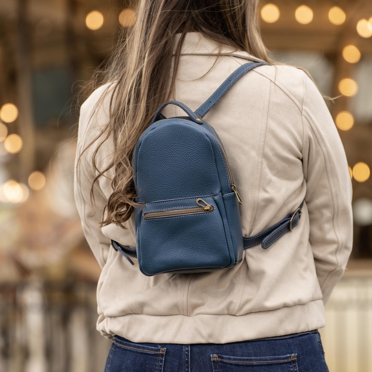 blue leather backpack mini The Philos Midnight Men & Women The Jacket Maker With the same feel as our original Sloan Backpack Soft & Slouchy Backpack |