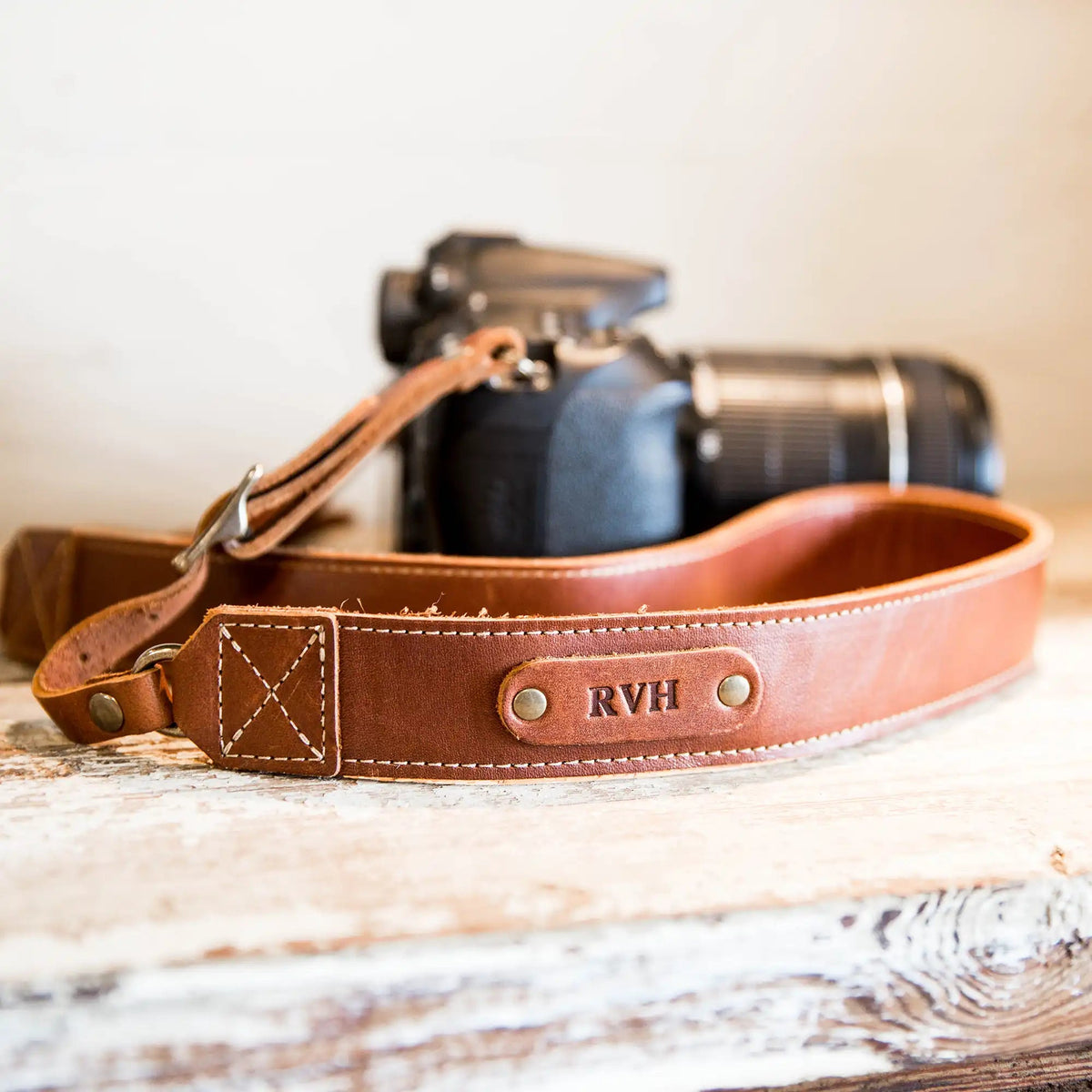 The Nomad Personalized Fine Leather Camera Strap