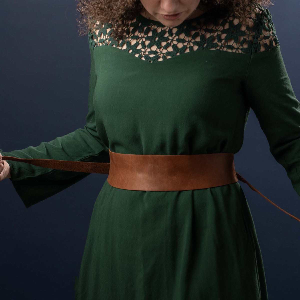 Women's Full Grain Leather Wrap Belt