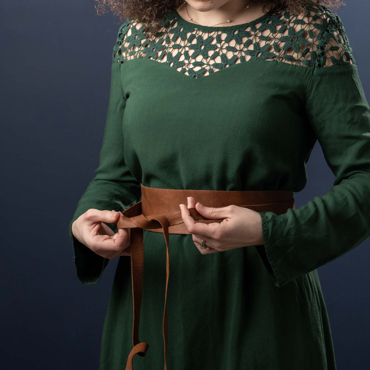 Women's Full Grain Leather Wrap Belt