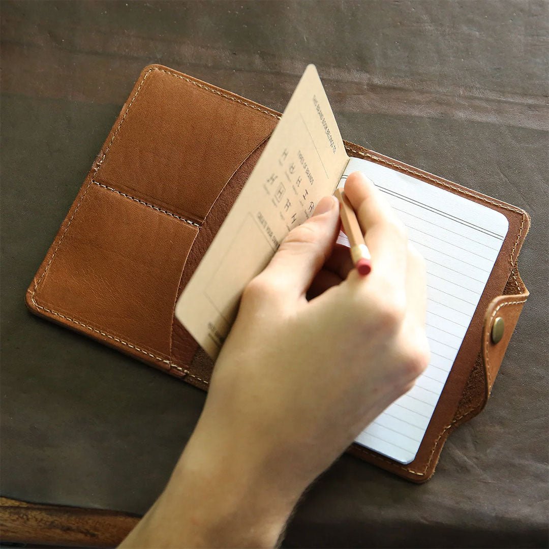 The Logbook Fine Leather Field Notes Wallet Pocketbook Cover